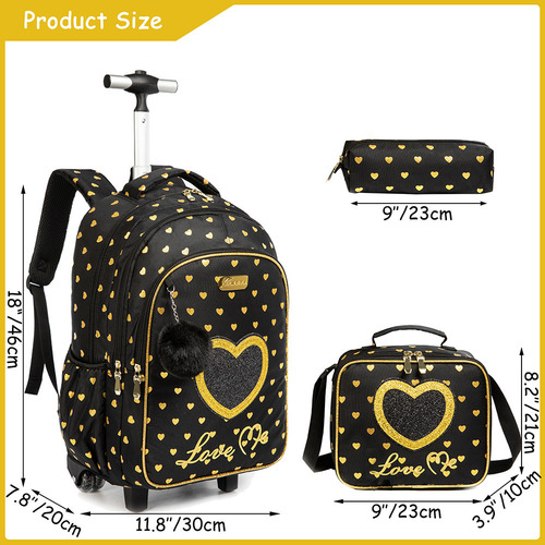 Mochilas Escolares Juego De Mochila Con Estampado De Corazon