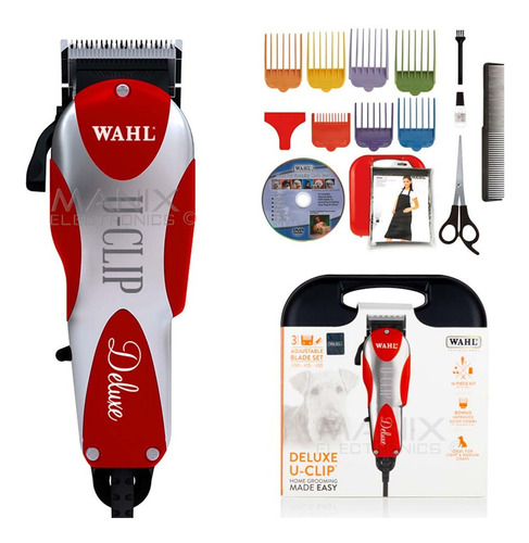 Wahl Máquina Rasuradora Deluxe U-clip Para Perro Kit 16 Pzas