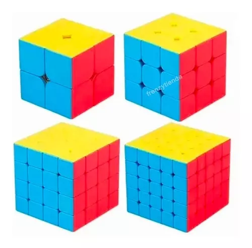 Set Cubo Magico Carbono Moyu Mei Long 2x2 3x3 4x4 5x5 B+ D