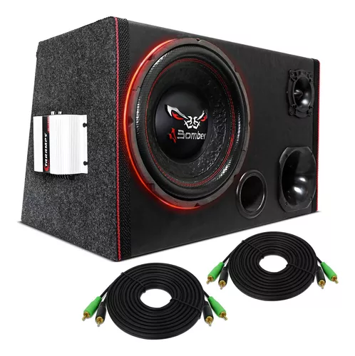 Caixa Duto Viés Subwoofer 8” 600W LED Módulo - Connect Parts