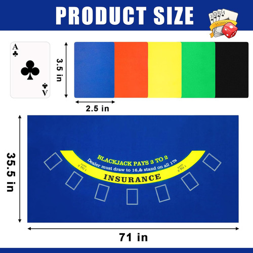 Aoriher Blackjack Juego Combo Set, Incluye Blackjack Layo...