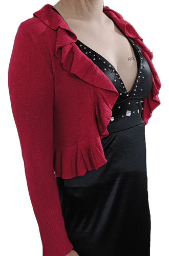 Bolero Torera Saquito Rojo Hilo Abierto Original Camperita Rojo U