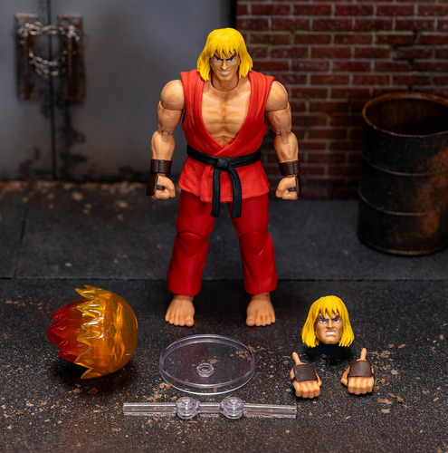 Figura Ken Masters Jada Toys Street Figther 2 1/12 Capcom (Usado)