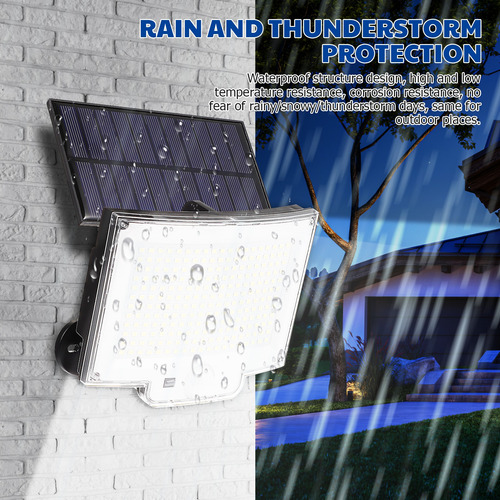 Lámpara Solar De Pared Exterior De 228 Led, Con Sensor De Lu