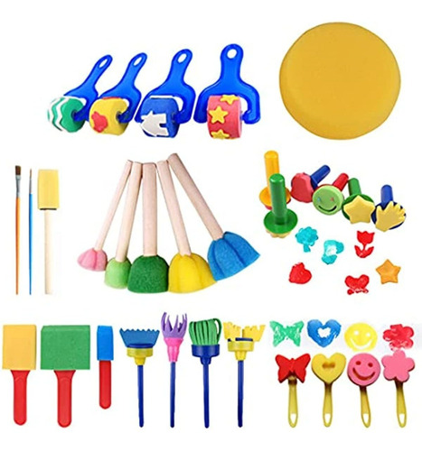 Esponjas De Pintura Para Niños Set De Pinceles Y Esponjas