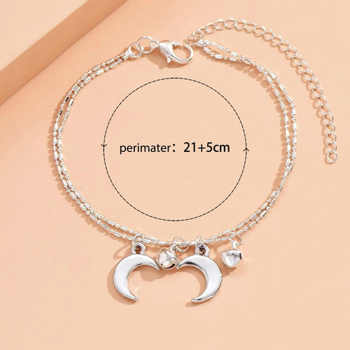 Aneneiceera Tobillera Bohemia Con Forma De Luna En Capas, To