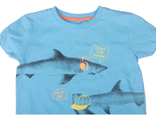 Polera Niño Turquesa Pillin