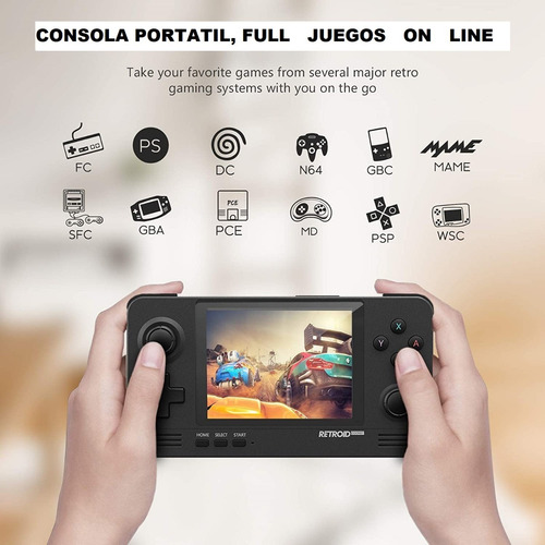 Rertroid Pocket 2 Consola Portatil Wifi Psp N64 Snes Ps1