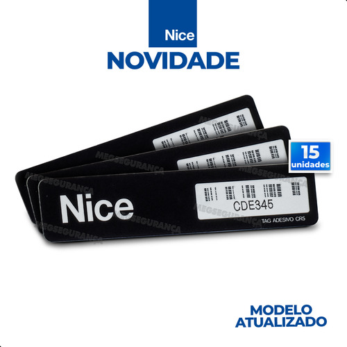 Kit 15 Tag Adesivo Veicular Linear-hcs Nice Peccinin Cr5-a