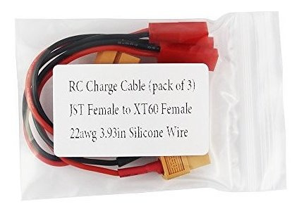 Oliyin 3 Unids Rc Xt60 Macho A Jst Hembra Adaptador De Carga