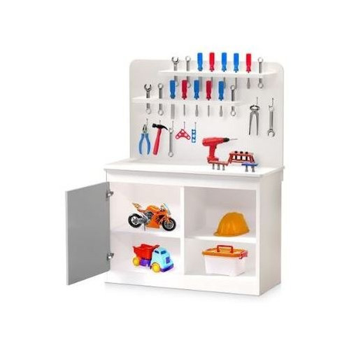 Mini Bancada De Ferramenta Infantil Mdf Cinza Menino