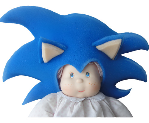 Gorro Sonic Cotillon Goma Espuma Azul