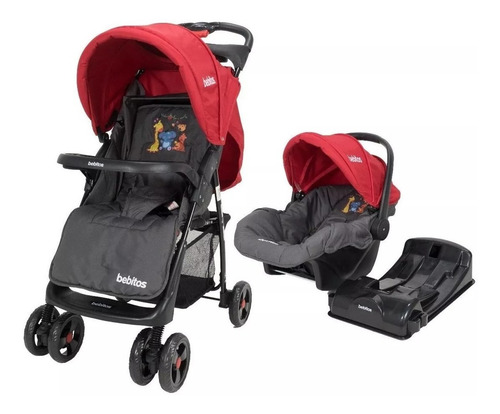 Coche De Paseo Para Bebe 3 En 1 Bebitos Con Base Y Huevito