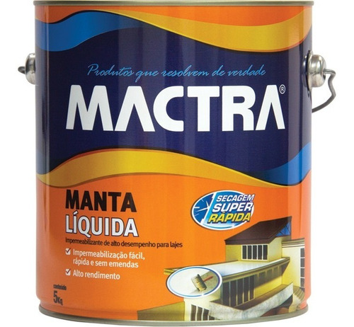 Imagem 1 de 2 de Manta Liquida Impermeabilizante Para Lajes 5kg - Mactra