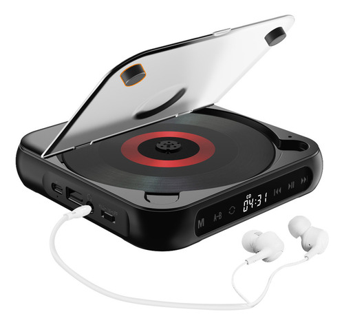 Q Reproductor De Cd Portátil Bt5.1 Con Radio Fm Y Pantalla