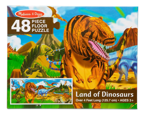 Rompecabezas De Suelo Melissa & Doug Land Of Dinosaurs (4...