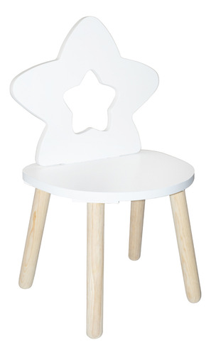 Silla Para Niños Y Niñas Con Forma De Estrella 7 Acabados Color Blanco