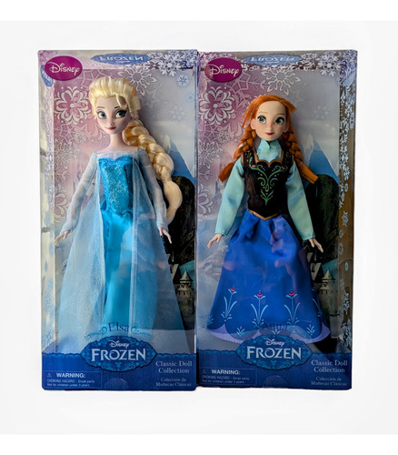Set De Muñecas Disney Store. Frozen. Anna Y Elsa. (Usado)