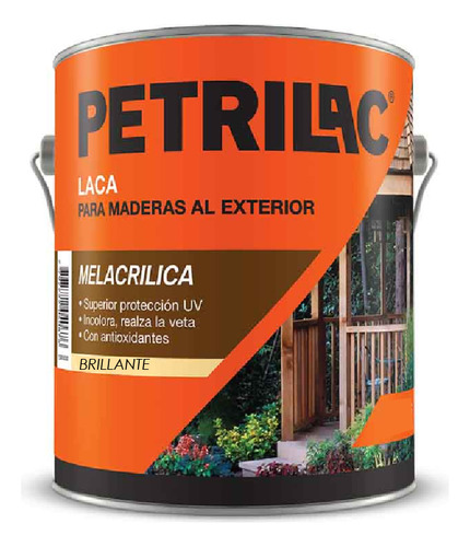 Barniz Laca Para Madera Exterior Petrilac Protección Uv- 1lt