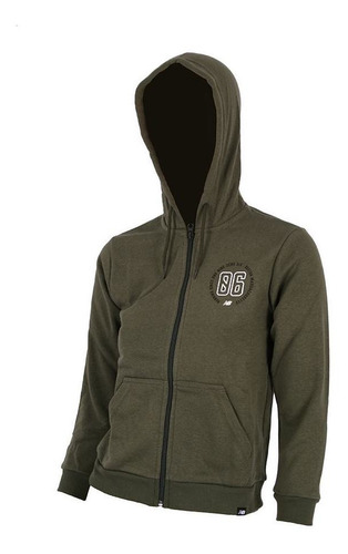 Imagen 2 de 2 de Campera New Balance Essentials Full Verde Niño Rcmdr