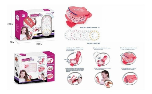 Imagen 3 de 3 de Kit Decoración Cabello Con Gemas Niñas Peinados 42058