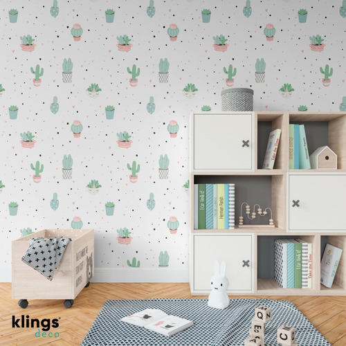 Vinilos Decorativos Mural Infantil Empapelado Cactus Plantas