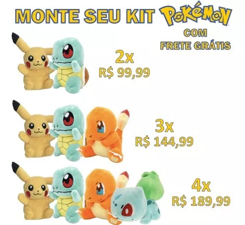 Pokémon Alakazam Pelúcia 15cm Pikachu Bulbasaur Charmanter - Manú Presentes  - Pelúcia - Magazine Luiza