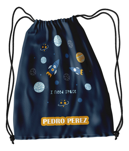 Morral Infantil Personalizada Espacio 40x30 Cms