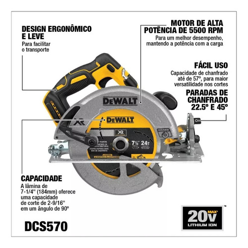 Kit Sierra Circular Xr Inalambrica + 2 Powerstack 5ah- E.o