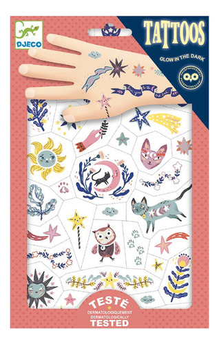 Tatuajes Temporales +50 Stickers Brillantes Dulces Sueños