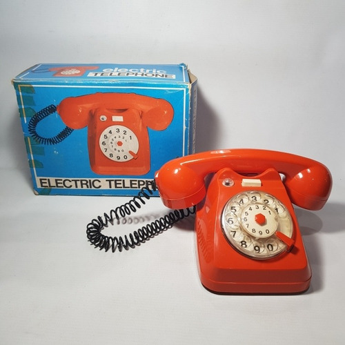 Imagen 1 de 8 de Antiguo Teléfono Juguete Italy Caja Original Único Mag 57692