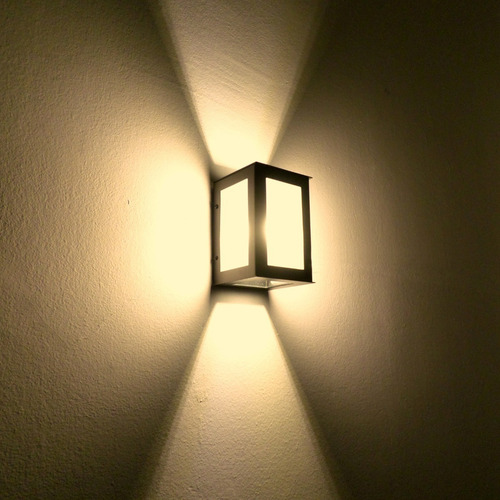 Imagen 7 de 10 de Aplique Pared Exterior Bidireccional Jardin Led 12w Pack X7u