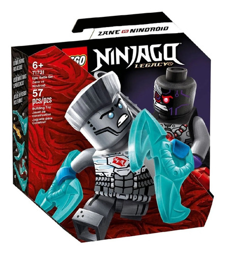 Lego Ninjago Conjunto De Combate Épico Zane X Nindroid 71731 Quantidade De Peças 57