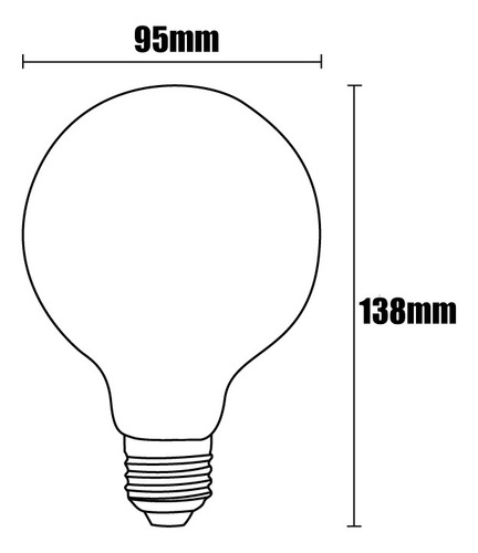 Lâmpada Filamento Led Vintage G95 - Bivolt