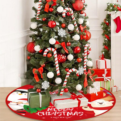 Falda De Árbol De Navidad De 90 Cm, Decoración Navideña