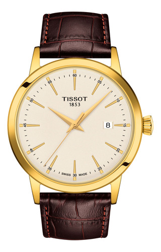 Reloj Tissot Classic Dream Cuero Dorado