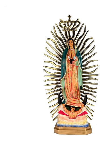 Virgen De Guadalupe 41cm Y  51cm Resplandor