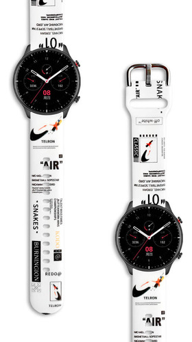 Correa Compatible Para Amazfit Gtr 3 Nike Air Blanco