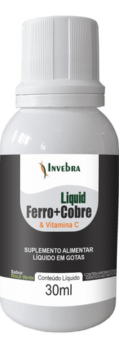 Liquid Vitamina-c Cobre Ferro - Suplemento 30ml - Invebra