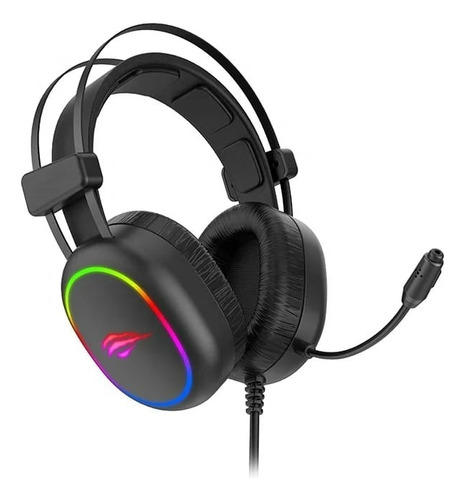 Audífonos Gamer Havit Gamer H2016d Negro Con Luz Rgb Led