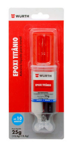 Adhesivo Epoxi Titanio 25gr Wurth  Gris Para Metal. 