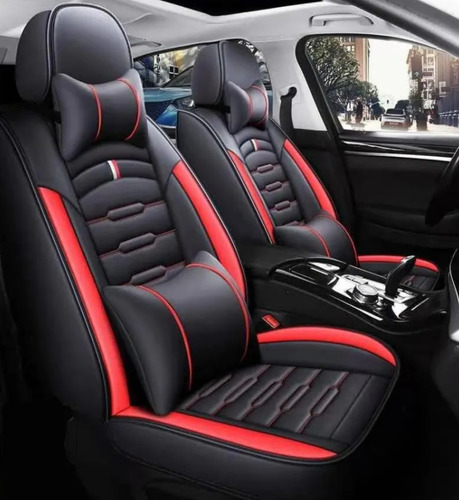 Kit Funda Cubre Asiento Auto Premium Luxury Con 4 Almoadilla