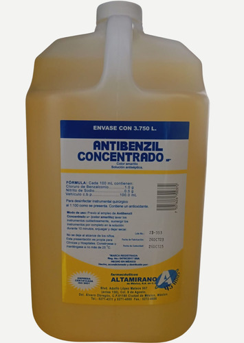 Desinfectante Antibenzil Amarillo/cloruro De Benzalconio