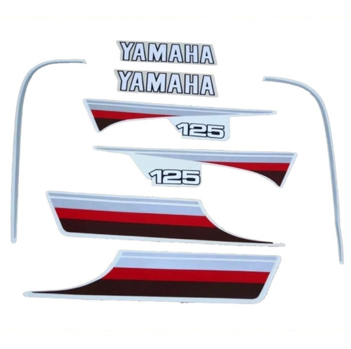Kit Adesivos Yamaha Rx125 1982 Preta 00203