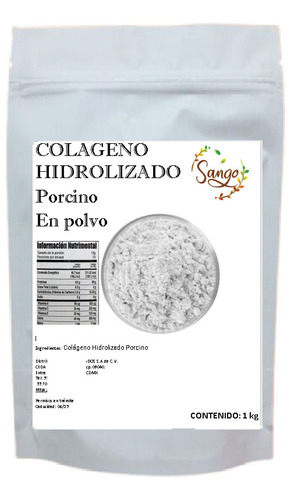 1 Kg Colageno Hidrolizado Porcino  Puro