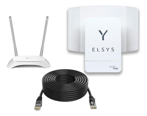 Kit Amplimax 4g + Wifi + Cable 10 Metros + Chip 10gb Blanco