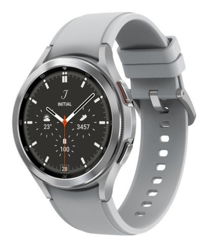 Imagen 1 de 5 de Samsung Galaxy Watch4 Classic (Bluetooth) 1.4" caja 46mm de  acero inoxidable  silver, malla  silver de  fluoroelastómero y bisel  black de  acero inoxidable SM-R890
