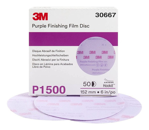 3m Disco Purple Finishing Film Disc Grano 1500 X Unidad Acme