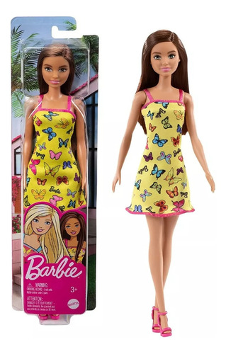 Muñeca Barbie Basica Castaña Mattel
