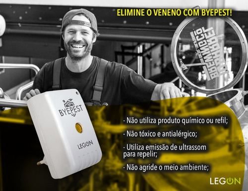 3 Repelente Eletrônico Espanta Ratos Morcego Byepest 200m²